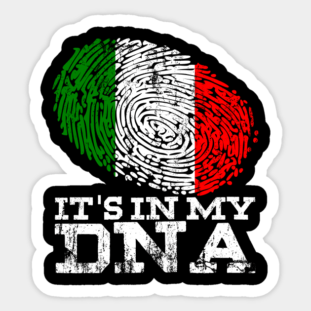 It's In My DNA Italian TShirt Proud Italia Gifts Italy Flag Sticker by Smoothbeats